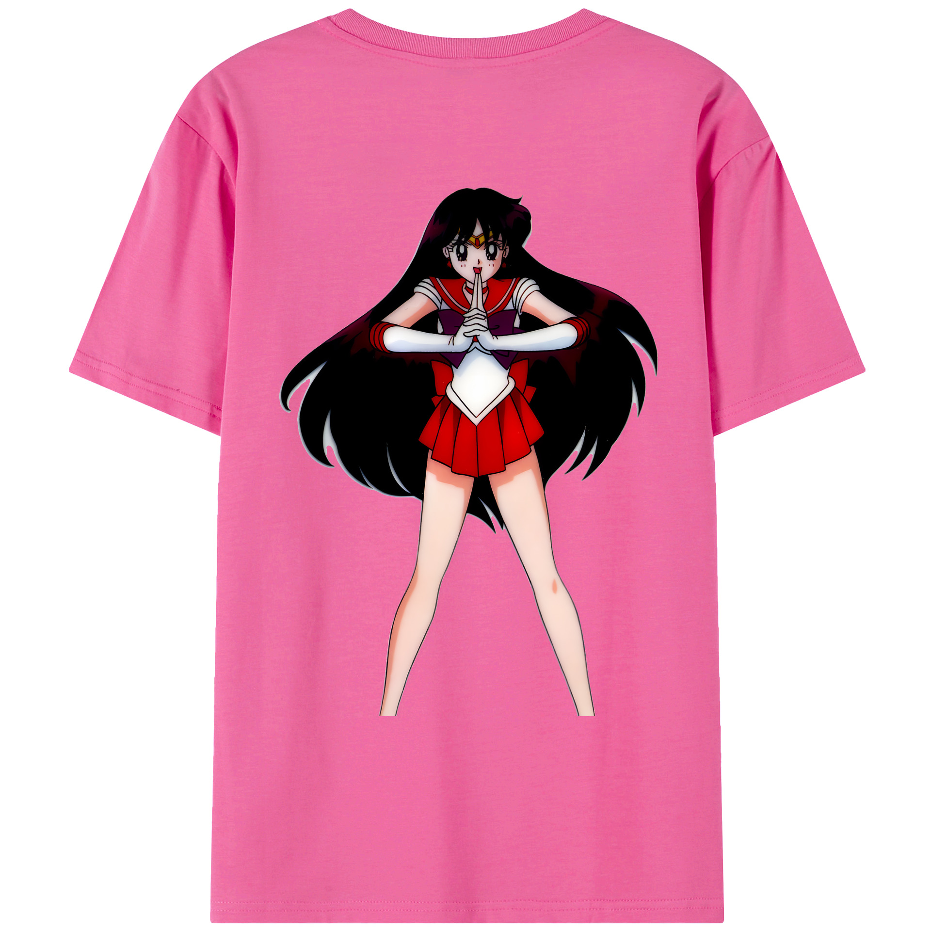 （画像用） 美少女戦士セーラームーン 火野レイ ひの レイ Sailor Moon Hino Rei （セーラーマーズ,Sailor Mars） レディース半袖Tシャツ(バックプリント)